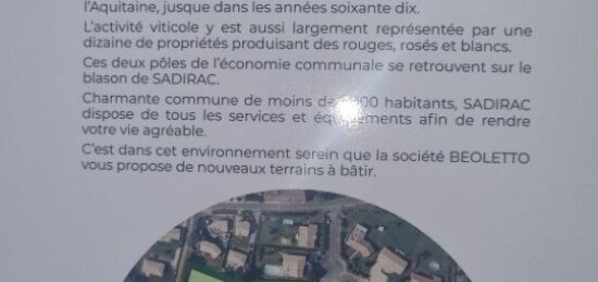 Terrain à bâtir à Sadirac, Nouvelle-Aquitaine
