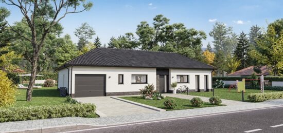 Plan de maison Surface terrain 130 m2 - 5 pièces - 4  chambres -  avec garage 